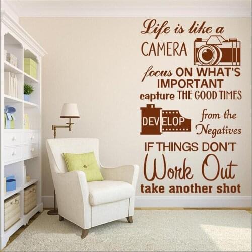 Personality Wedding Photo Studio Library English Alphabet Wall stickers Quotes Vinyl Wall Decal Living Room Home Decor B95