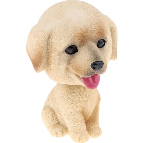 Resin Shaking Head Puppy Doll Nodding Bobbing Dog Toy Car Interior Decor - Labrador