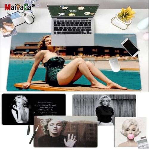 MaiYaCa In Stocked Marilyn Monroe gamer play mats Mousepad Rubber PC Computer Gaming mousepad
