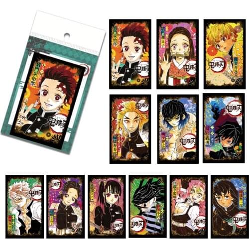 12 Pcs/pack New Japan Anime Demon Slayer Kimetsu No Yaiba Kamado Nezuko Mini Paper Cards Fans Collection Cards Figure Toys Gifts