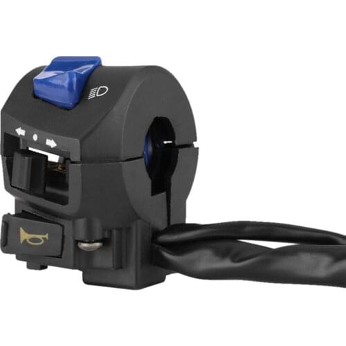 Motorcycle 7/8inch Left and Right Handlebar Mount Switch with Horn and Ignition Control Made of premium plastic and metal