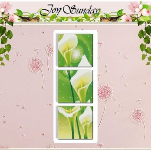 Common Calla (triptych) Counted Cross Stitch 11 14CT Cross Stitch Sets Wholesale flowers Cross-stitch Kits Embroidery Needlework