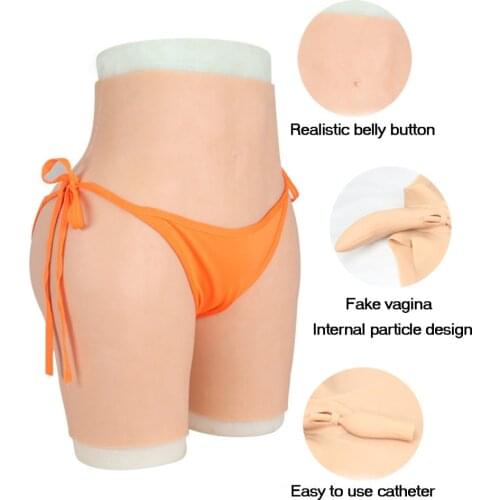 New! Silicone Realistic Vagina Panties Pussy Pants Crossdresser Transgender Sexy Buttocks Soft Underwear Enhancer Hip Up