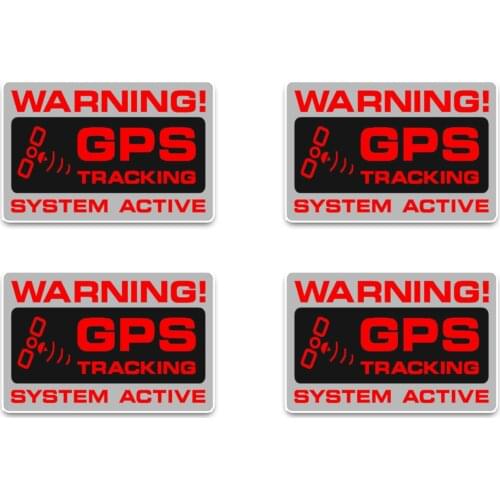 Waterproof Warning GPS Tracking Police System Car Stickers Styling Decals Window Bumper Car Interior PVC 12cm X 7cm