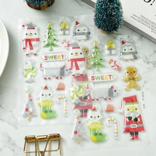 Merry Christmas Self-adhesive Stickers for Scrapbooking/ DIY Crafts/ Card Making Decoration
