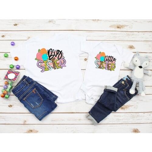 Big Sister Little Sister Shirt Sister tops Baby Announcement Shirts Sibling outfits Pregnancy Announcement Baby Girl tees