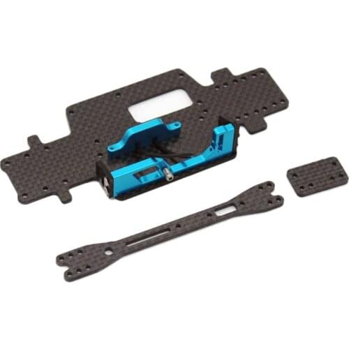 Carbon Fiber Chassis with Metal Battery Mount for Wltoys K969 K979 K989 K999 P929 P939 1/28 RC Car Upgrade Parts