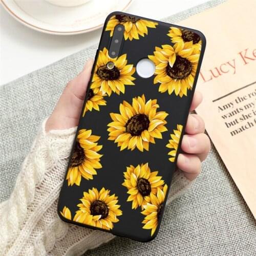 Chrysanthemum Silicon Case for Huawei P40 Lite E Mate 10 Lite Nova 2i 3i 5t 7i 6se Y7P Y6P P Smart PLUS Honor 20S Flower Cover