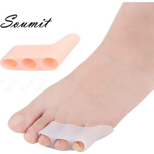 Silicone Toe Separator Gel Straightener Protector Foot Care Tool for Hallux Valgus Bunion Orthopedics Corrector Inserts Toe Pads