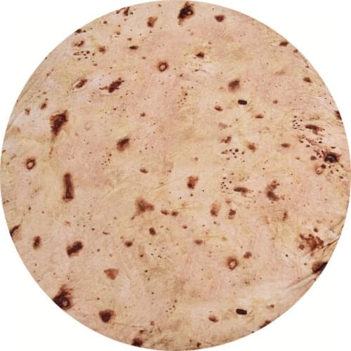 Super Soft Warm Burritos Tortilla Blanket Bedspreads Realistic Round Novelty Plush Food Throw Blanket For Adult And Kids 2021