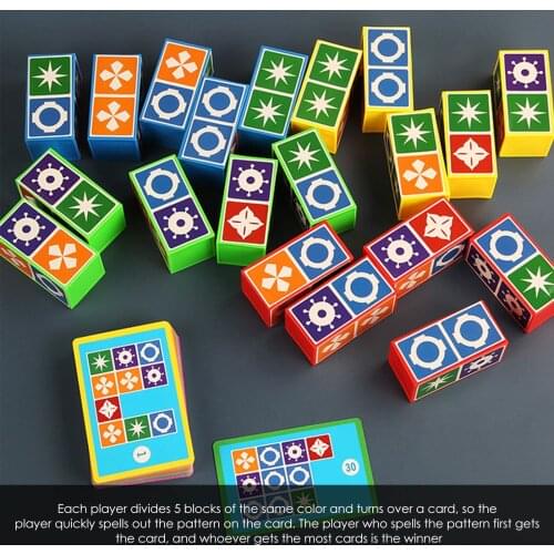 3D Three-dimensional Jigsaw Puzzle Color Pattern Matching Toys 3-6 Years Old Baby Educational Toy Kindergarten Teaching Aids