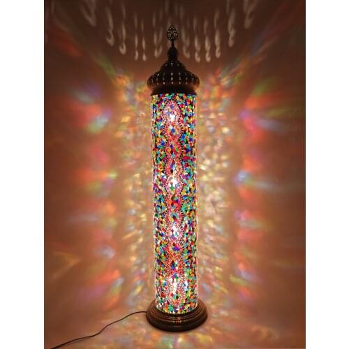 Amazing turkish floor lamp,handmade vintage decorative stained glass light,standing turkish lamp