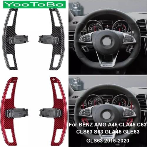 Car Styling Carbon Fiber Steering Wheel Shift Paddle Extension Replacement For BENZ AMG A45 CLA45 C63 CLS63 S63 GLA45 GLE/GLS63
