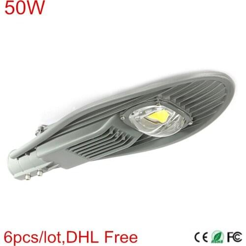 6pcs/lot,DHL Free shipping 50W 85-265V Led Street light Outdoor lighting Waterproof IP65 Ultra Bright garden light Lamp