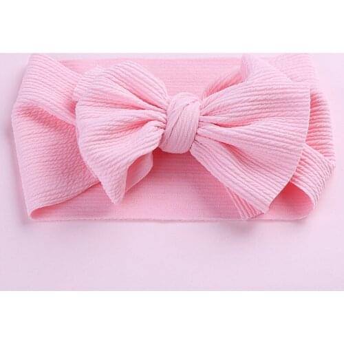 Spring style cloth DIY wide hair band baby childrens hair band corn grain big bow baby girl hair accessories