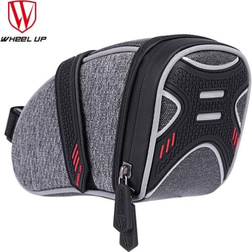 Wheel Up Waterproof Bicycle Saddle Bag With Light Hook Bike Tube Rear Tail Seatpost Bag Bike Accessories