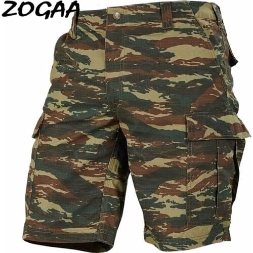 ZOGAA Shorts Men Camouflage Large Sizes Sweatpants Military Army Solid Straight All-match Trendy Hot Sale Chic New Basic Sports