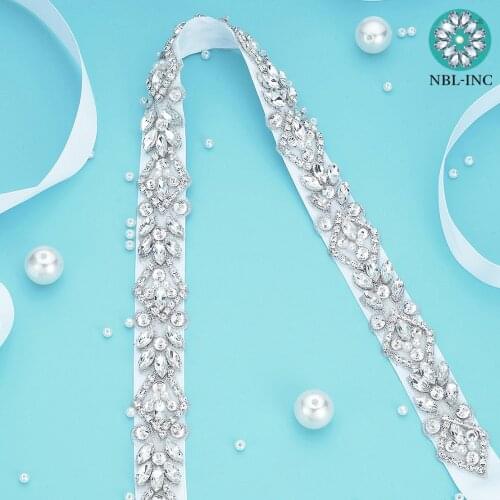 1PC)Rhinestone Bridal belt wedding with crystal diamond wedding dress accessories belt sash for wedding dress WDD1054
