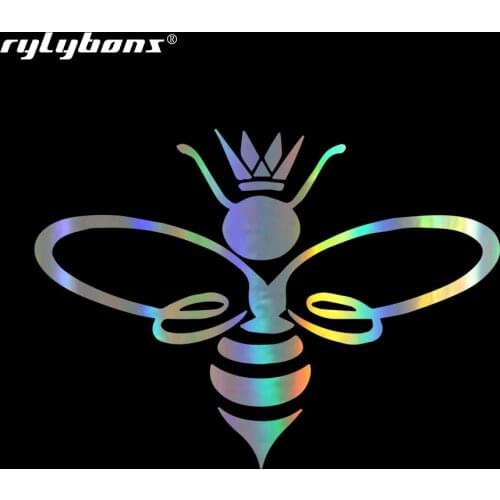 14.3CM*10.4CM Car-styling Dazzling Honorable Honey Bee Lovely Cute Car Sticker Vinyl Door Window Decals for Auto Products