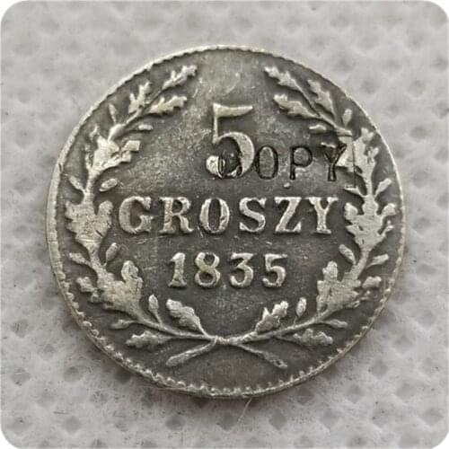1835 Poland 5 GROSZY Copy Coin commemorative coins-replica coins medal coins collectibles