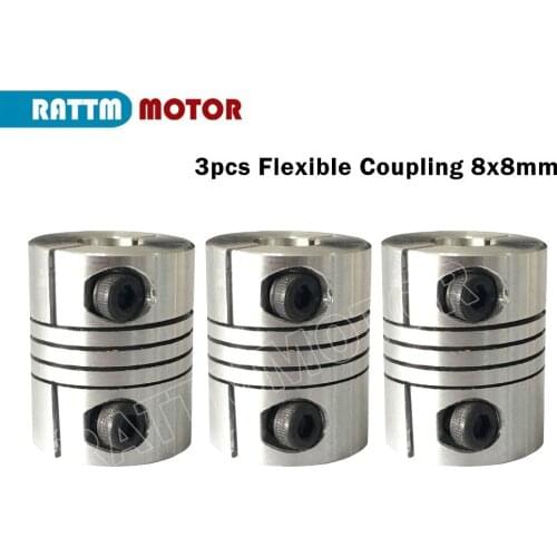 3pcs Flexible Coupling Stepper Motor 8x8mm CNC Parts Router Mill