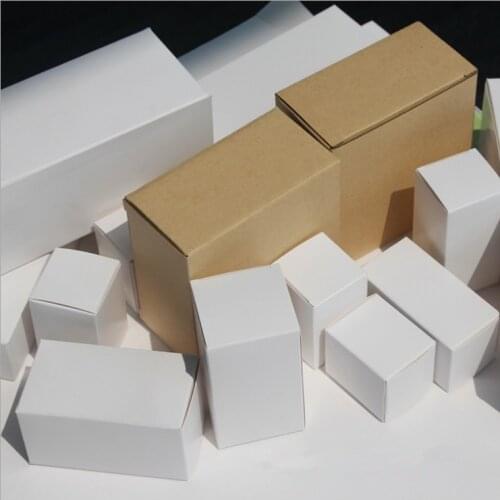 50pcs/General purpose white small gift box packaging box 350g square blank cardboard box spot cosmetics color box