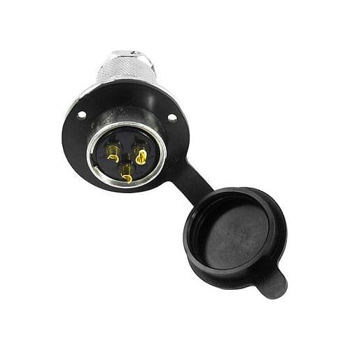 AC250V 15A Dustproof Flange Mount 3-Pin Male Female Aviation Connector GX25-3