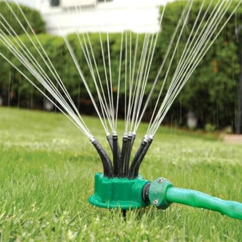 Garden Automatic Water Sprinkler Nozzles Lawn Greening Roof Cool Ground Plug Multi-head Adjustable 360-degree Irrigation Spray