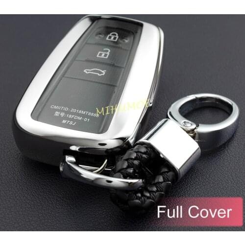 Car Key Fob Cover Case Chain For Toyota RAV4 Highlander Camry Corolla Kluger 86