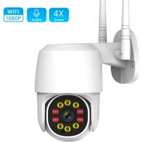 1080P PTZ Wifi IP Camera Outdoor 4X Digital Zoom Detect Wireless Camera 2MP Security CCTV Camera Audio Waterproof AI Camera