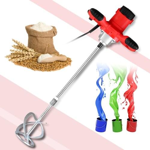 2100W Electric Cement Mixer Stirrer 6-Speed Handheld Concrete Mixer for Mortars Paint Mud Grout 800rpm EU Plug