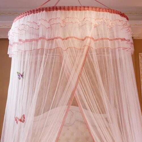 Large Bed Gauze Sheer Mosquito Curtain Home Bedroom Decoration Mosquito Nets Romantic Hanging Bed Valance