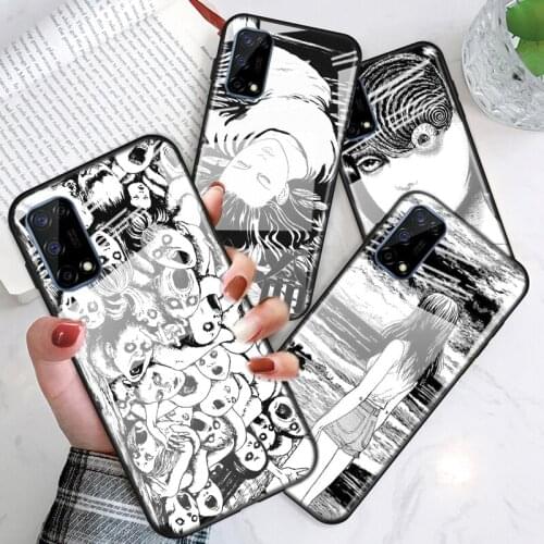 Tempered Glass Cover Junji Ito Tees Horror For OPPO A9 2020 A52 Find X2 Lite Realme 7 7i 6 5 Pro C3 XT Phone Case Shell