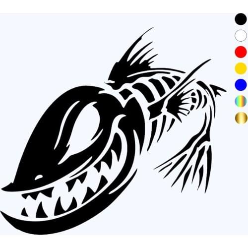 CK20059# Fish Skeleton Skull funny vinyl car sticker waterproof car decal stickers on car truck bumper rear window