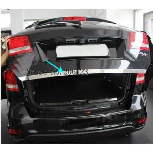 For Fiat Freemont/Dodge Journey 2009-2016 2017 Chrome Rear Trunk Trim Tailgate Garnish Back Door Cover StylingSticker Molding
