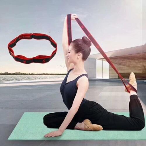 Yoga Stretch Strap Elasticity Belt Fitness Exercise Rope Figure Waist Leg Resistance Fitness Bands Flexible Loops Pilates #P2