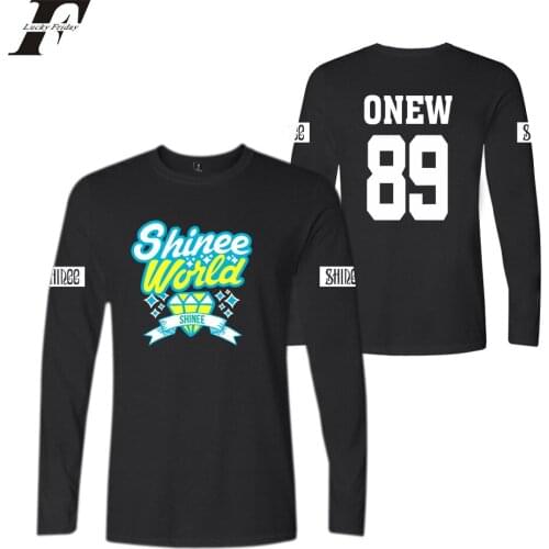 LUCKYFRIDAYF SHINee kpop fashion hip hop sport t-shirts tee shirts casual women men t shirts long sleeve t-shirt sweatshirt tops