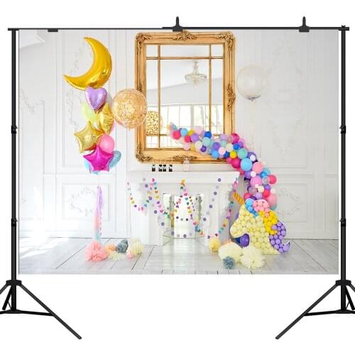 Lyavshi Balloons Unicorn Birthday party Baby Photography Backgrounds Photographic Backdrops For Photo Studio