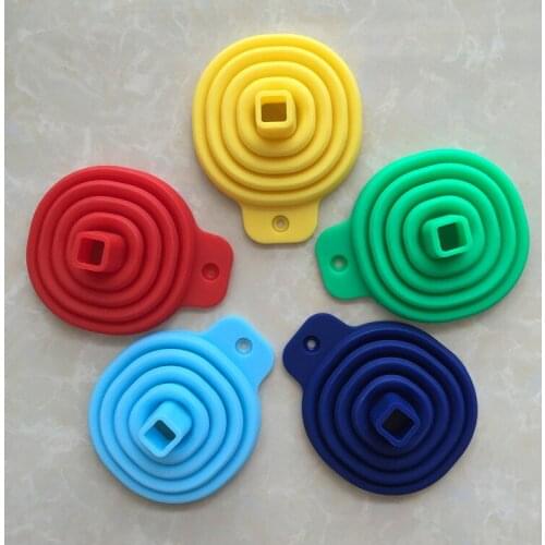 Mini Silicone Folding Funnel Kitchen Funnel Trichter Silicone Hopper for Transferring Liquid Powder Cooking Aceessories Tool