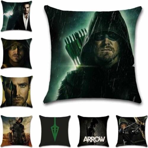 Superhero printed TV show beige Cushion Cover decorative Home sofa chair car seat friend bedroom kids boy gift pillowcase