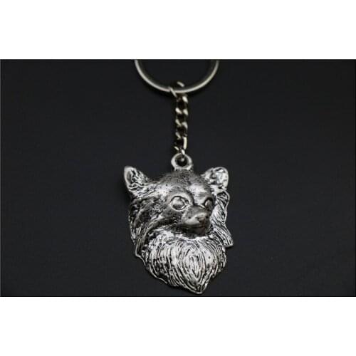New Fashion chihuahua dog Keychain jewelry Popular animal Key Chain Key Ring