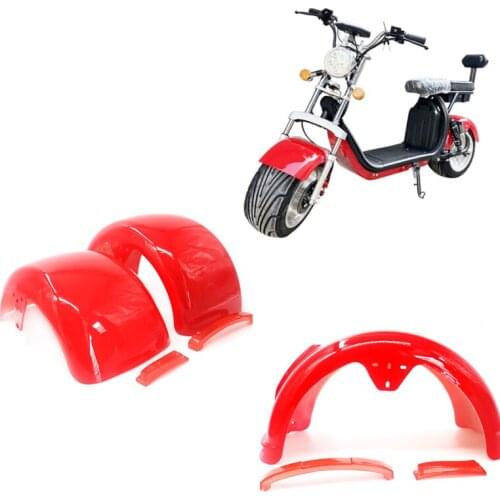 Front And Rear Fender Mudguards With Taillights Plastic Shell For Citycoco Electric Scooters Chinese Scooter accessories