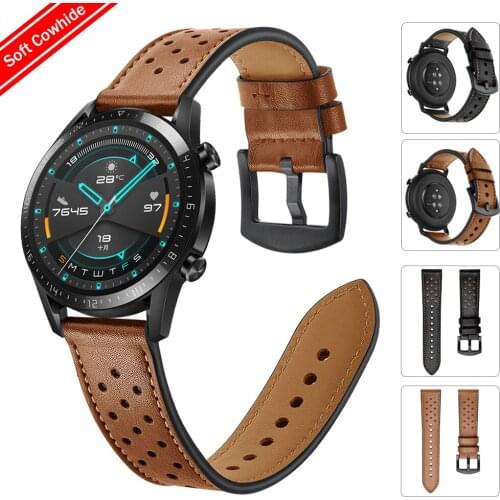 New Leather Smart Watchband For Huawei Watch GT2 Pro watch Strap For Honor GS Pro / ES Huawei GT 2 Pro 20mm 22mm Bracelet Band