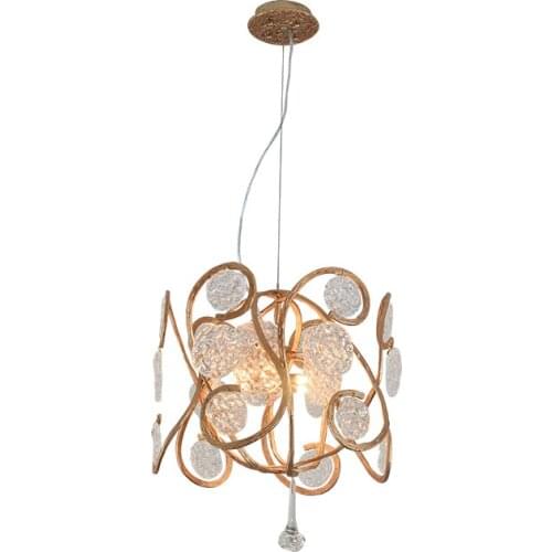 Luxurious Living Room water pattern Lighting All-copper Handmade Glass Ceiling Chandeliers