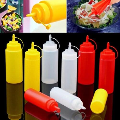 Sauce Vinegar Oil Ketchup Gravy Cruet Kitchen Accessories Gravy Boat Plastic Condiment Dispenser Squeeze Bottle