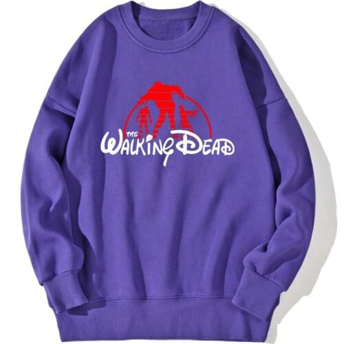 Walkine Dead Print Drop shoulders Sweatshirt Mens Casual Fashion Clothing Standard Hip Hop Pullovers Retro Sudaderas Masculino