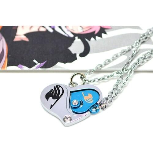 Fairy Tail Cosplay necklace lovers heart - shaped pendant accessories animation surrounding