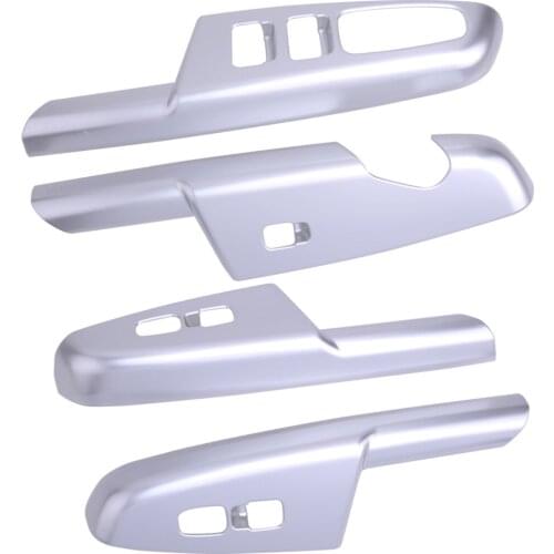 1 Set Window Lift Switch Panel Cover Trim Moulding Car ABS Silver Fit For Kia Sportage DX 2017 2018 2019 2020 Left Hand Drive