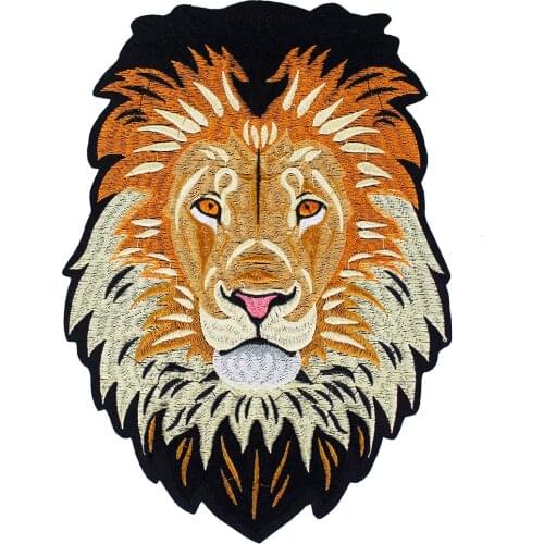 10pieces Lion Embroidery Iron on Back Patches Embroidered Applique Repair Badges for Clothes Sticker Sewing Accessories TH1256