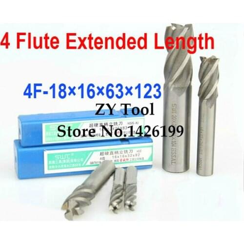 2pcs /set 18.0mm 4 Flute HSS & Extended Aluminium End Mill Cutter CNC Bit Milling Machinery tools Cutting tools.Lathe Tool